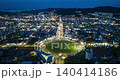 Aerial hyperlapse of Boryeong city roundabout from sunset to night, South Korea 140414186