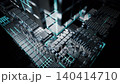 Metallic technological cube board background, 3d rendering. 140414710