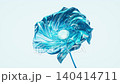 Transparent flower with soft wave petals, 3d rendering. 140414711
