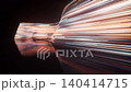 Flowing neon curve lines background, 3d rendering. 140414715