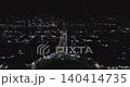 Boryeong city night view with illuminated circular intersection from above, South Korea 140414735