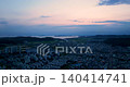 Boryeong city night view with illuminated circular intersection from above, South Korea 140414741