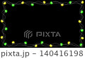 Abstract horizontal colorful lights blinking animation on black background Merry Christmas lights bulb frame border, Empty frame blinking border 140416198
