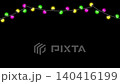Colorful lights blinking animation on black background Merry Christmas lights bulb frame border, Horizontal Empty frame blinking border, loop animation 140416199