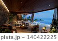 Animation of modern contemporary living room with sea view 3d render 140422225