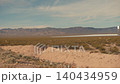 Concentrated solar power plant generating renewable energy in desert landscape 140434959
