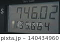 Rising gas pump prices counting gallons 140434960