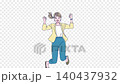Working women jumping for joy 140437932