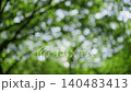 Bokeh effect of fresh green leaves - background material 140483413