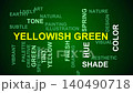 Yellowish Green Word Cloud 140490718