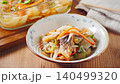 Marinated horse mackerel (Nanban-style), a pre-made dish taken from a storage container. 140499320