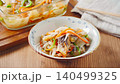 Marinated horse mackerel (Nanban-style), a pre-made dish taken from a storage container. 140499325
