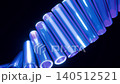 Blue Glass Cylinders Row Rotating Seamless Loop Animation 3D Render 140512521