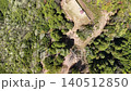 從空中俯瞰兵庫縣（但馬國）豐岡市有古山城城堡庭院。 140512850
