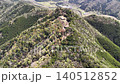 從空中俯瞰兵庫縣（但馬國）豐岡市有古山城城堡庭院。 140512852