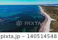 Aerial view sandy beach clear turquoise Mediterranean Sea  140514548