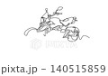 Animated self drawing of continuous line draw innovative three-wheeled maxi scooter. Its distinctive dual front tire layout, and stylized aerodynamic fairing paneling. Full length one line animation 140515859