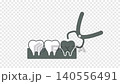 Animated video showing the extraction of a tooth with problems such as cavities using forceps, with alpha channel. 140556491