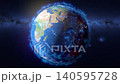 Global network connecting planet Earth in space 140595728