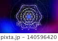 Video animation Flower of Life, Sacred geometry. Loop footage of Mystic mandala, mystical hexagon, crop circles, shiny special effects, sparkling design, colorful gradient galaxy background 140596420
