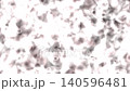 Crimson glowing particles drifting in dark cinematic atmosphere 140596481