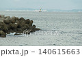 四足動物矗立在雲霧繚繞的海灘上，遠處可見瞭望塔。 140615663