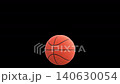 Stylized animation of a basketball bouncing and landing back, 3d loopable render with alpha channel 140630054