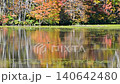 Kagamiike Pond in Togakushi, Nagano Prefecture (known for its autumn foliage) 140642480