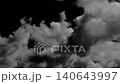 Time-lapse of separate white clouds on a black background has real clouds. Time-lapse of white fluffy cumulus cloud isolated 140643997