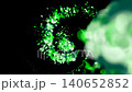 An abstract cosmic composition featuring vibrant swirling particles creating dynamic circular motion in deep space, reminiscent of galaxy formation, an energetic explosion, and a glowing nebula with d 140652852