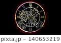A surreal cosmic clock with rotating gears floats within a glowing galaxy, symbolizing the infinite flow of time, universal motion, and the connection between mechanics and the cosmos. 140653219