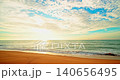 Beautiful sky sunset or sunrise over sea surface beautiful wave Amazing light twilight sky sunset. Cinematic footage beautiful light of nature seascape Landscape 140656495