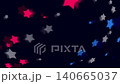 star shape bokeh with glowing red, white, and blue color 140665037
