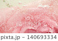 Pink serum gel background, cream, shampoo, macro soap bubbles, foam texture 140693334