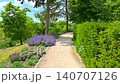 Tihany, Hungary - May 19, 2026: Garden Path with Lavender and Village Views 140707126