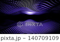 Seamless loop background with abstract dynamic waves landscape composed of purple geometric elements. Flowing surface of elegant futuristic field illuminated in vibrant violet tones. Looped 4K 60fps 140709109