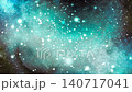 神秘的なグリーンの宇宙空間と惑星	 140717041