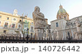 Piazza Pretoria, stunning statues and architecture of a historic district, 4k 140726442