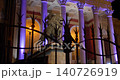 Colorful lighting of Teatro Massimo in Palermo at night, opera house, 4k 140726919