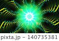 Emerald spiral tunnel with glowing blades and bright cyan core 140735381