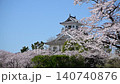Nagahama Castle in spring with cherry blossoms in bloom (Nagahama City, Shiga Prefecture, April 2026) 140740876