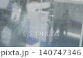 Industrial spray nozzle cleaning precision in manufacturing process. Automated washing system. 140747346