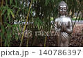 Buddha Statue in Bamboo Forest on Overcast Day 140786397