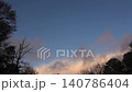 Sunset To Moon Rise on Cold Winter Evening 140786404
