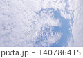 A time-lapse video showing a beautiful, clear blue sky and bright white clouds drifting by. 140786415