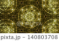 Video loop animation of gold flower of life, Sacred Geometry: Seed of Life Seamless Pattern, golden kaleidoscope in fractal style. Abstract background for vj, dj, template, meditation, intro video 140803708