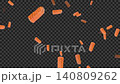 Fresh salmon fillets falling on transparent screen background. 140809262