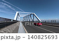 東京ゲートブリッジを走行する車とトラック 140825693