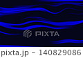 Luminous blue abstract lines curving and undulating on a dark background, creating a mesmerizing and dynamic seamless motion effect for a modern technological design 140829086