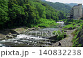 Hayakawa River in Hakone-Yumoto: Panning shot to the left, 4K high-definition video. 140832238